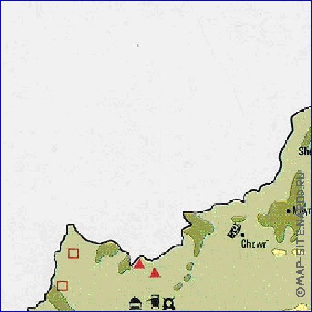 Economique carte de Afghanistan en anglais