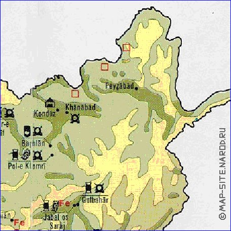 Economique carte de Afghanistan en anglais