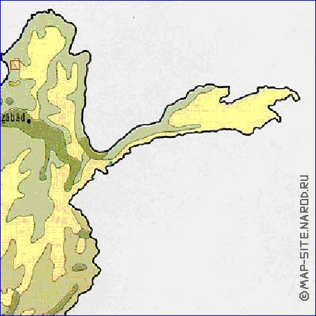 Economico mapa de Afeganistao em ingles