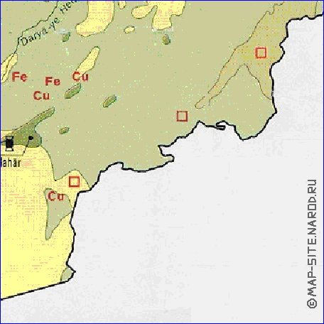 Economico mapa de Afeganistao em ingles