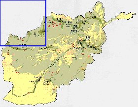 Economique carte de Afghanistan en anglais