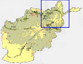 Economique carte de Afghanistan en anglais