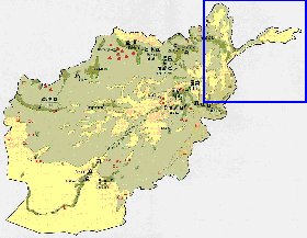 Economico mapa de Afeganistao em ingles