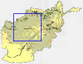Economico mapa de Afeganistao em ingles