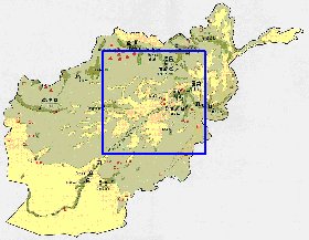 Economique carte de Afghanistan en anglais