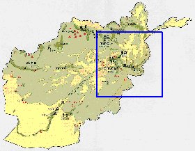 Economique carte de Afghanistan en anglais