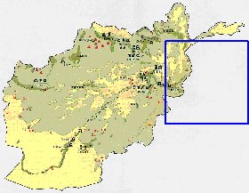 Economique carte de Afghanistan en anglais