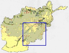 Economique carte de Afghanistan en anglais