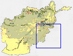 Economique carte de Afghanistan en anglais