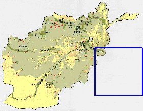 Economique carte de Afghanistan en anglais