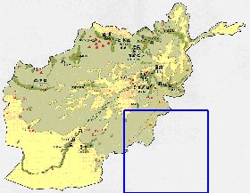 Economique carte de Afghanistan en anglais