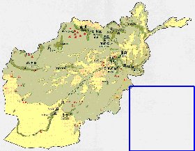 Economique carte de Afghanistan en anglais