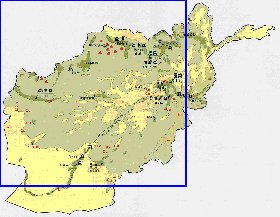 Economique carte de Afghanistan en anglais