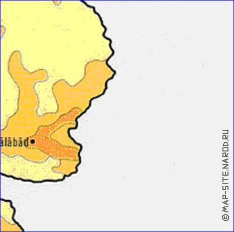 mapa de de densidade populacional Afeganistao em ingles