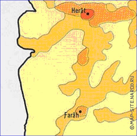 mapa de de densidade populacional Afeganistao em ingles