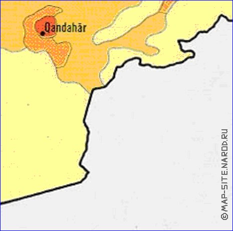 carte de de la densite de population Afghanistan en anglais