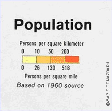 carte de de la densite de population Afghanistan en anglais