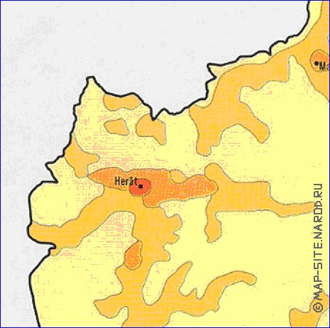 mapa de de densidade populacional Afeganistao em ingles