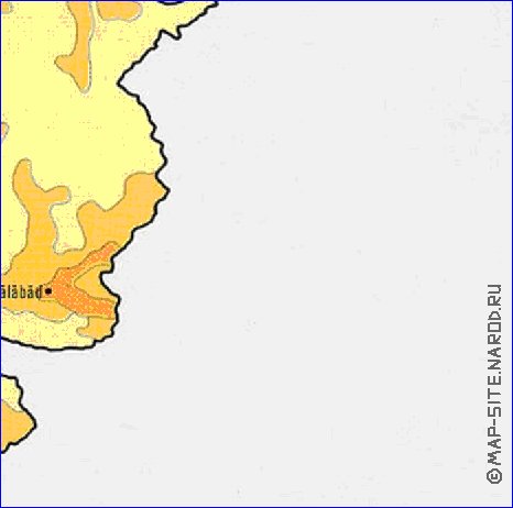 mapa de de densidade populacional Afeganistao em ingles