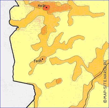 mapa de de densidade populacional Afeganistao em ingles