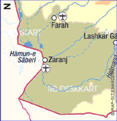 mapa de Afeganistao