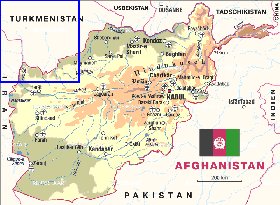 carte de Afghanistan