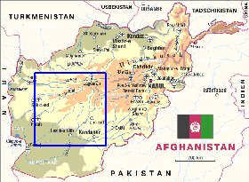 mapa de Afeganistao