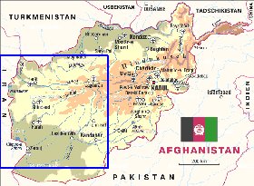 carte de Afghanistan