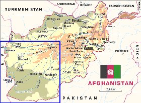 carte de Afghanistan