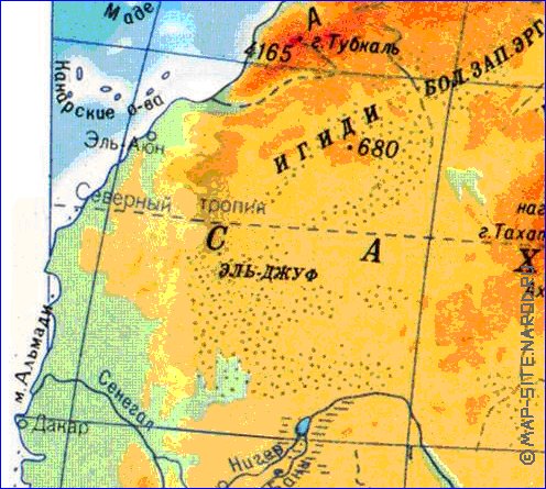 Fisica mapa de Africa