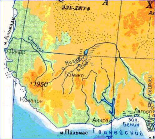 Fisica mapa de Africa