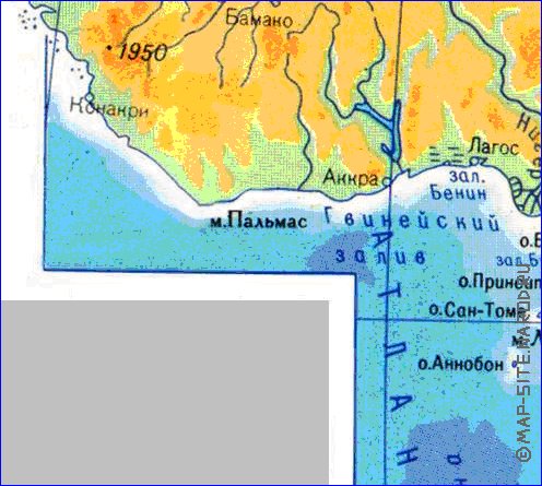 Fisica mapa de Africa