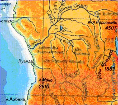 Fisica mapa de Africa