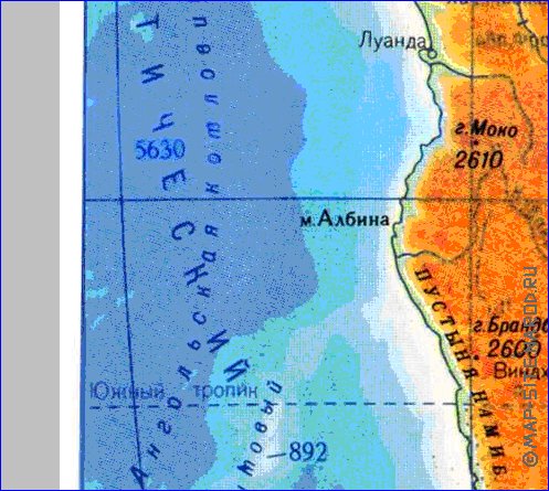 Fisica mapa de Africa