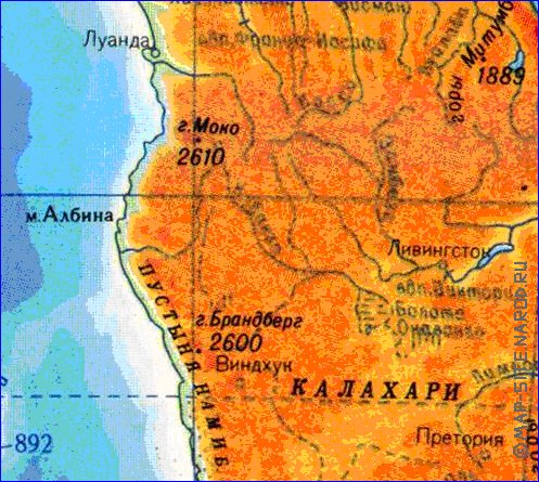 Fisica mapa de Africa