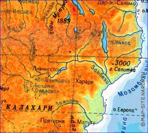 Fisica mapa de Africa