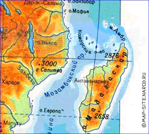 Fisica mapa de Africa