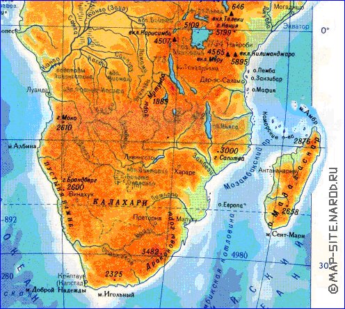 Fisica mapa de Africa