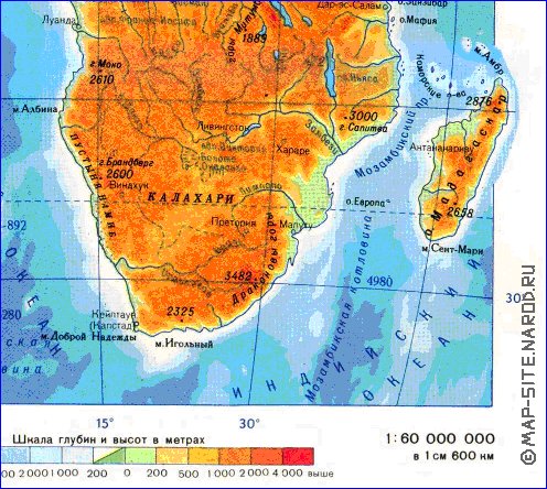 Fisica mapa de Africa