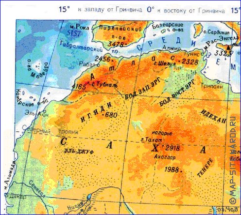 Fisica mapa de Africa