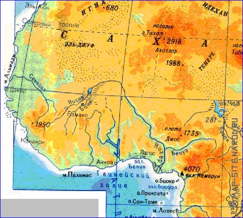 Fisica mapa de Africa