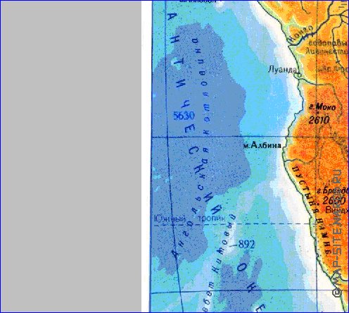 Fisica mapa de Africa