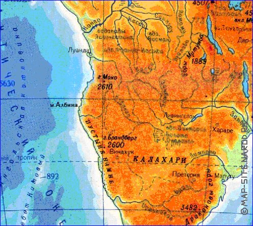 Fisica mapa de Africa