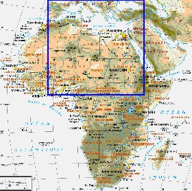 mapa de Africa em frances