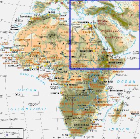 mapa de Africa em frances