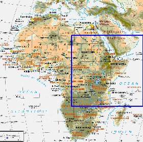 mapa de Africa em frances