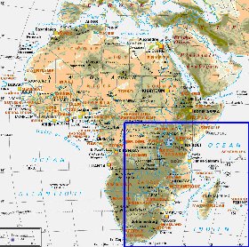 mapa de Africa em frances