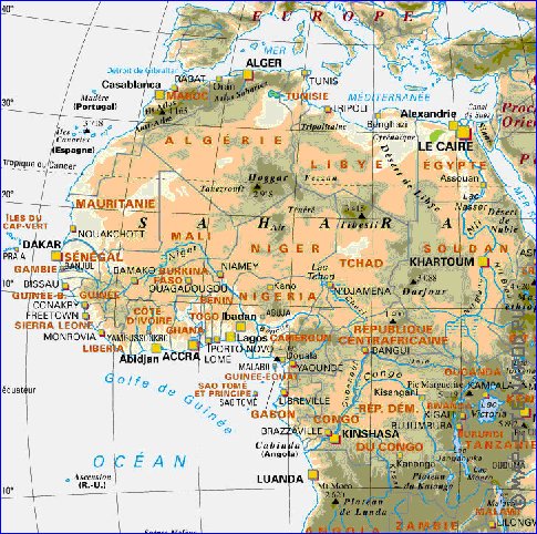 carte de Afrique