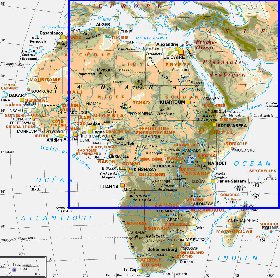 mapa de Africa em frances