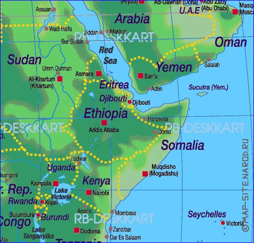 mapa de Africa em alemao